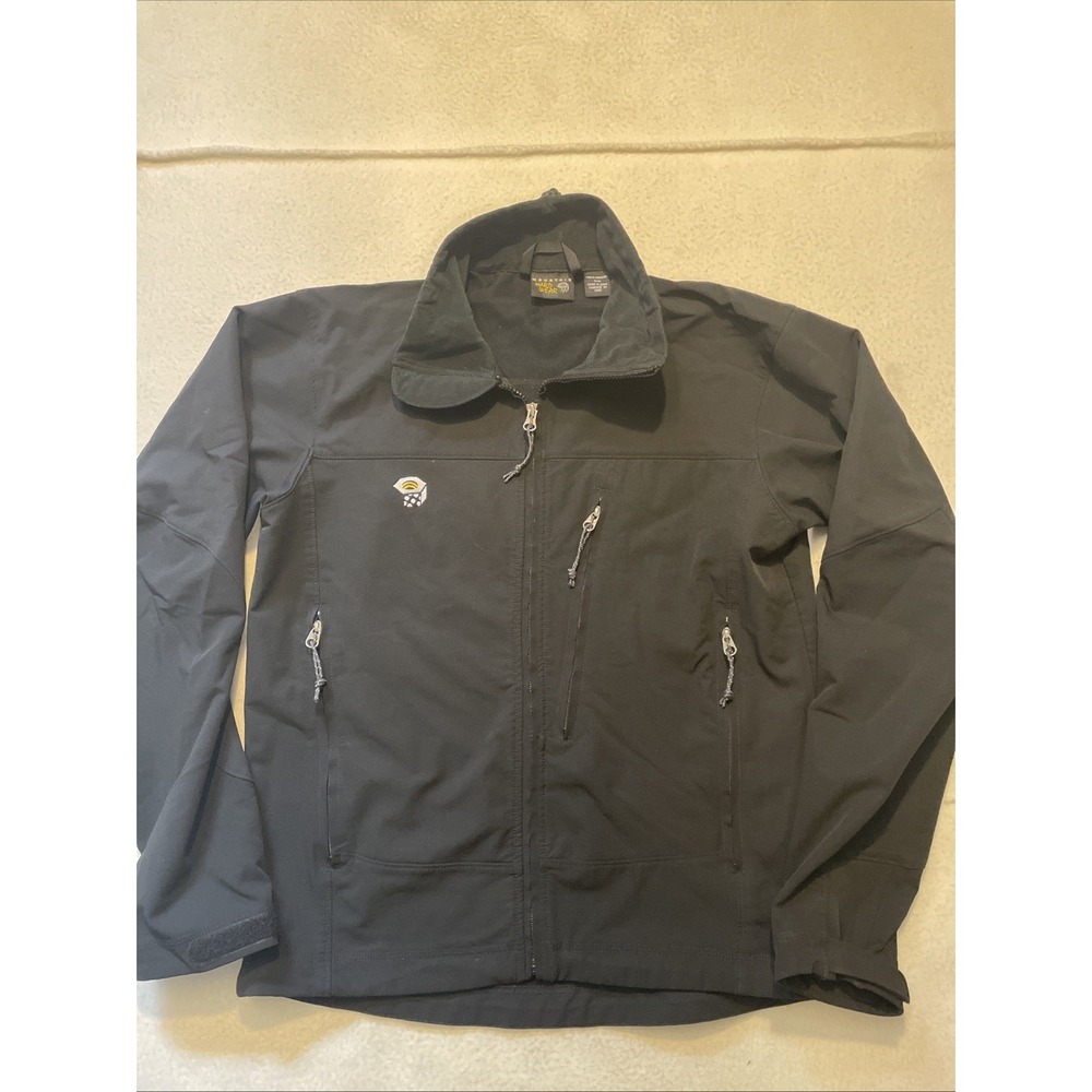 Mountain Hardwear Softshell Jacket Mens Size M Black Windbreaker Gorpcore Hike